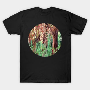 Lost in the Forest - watercolor painting collage T-Shirt